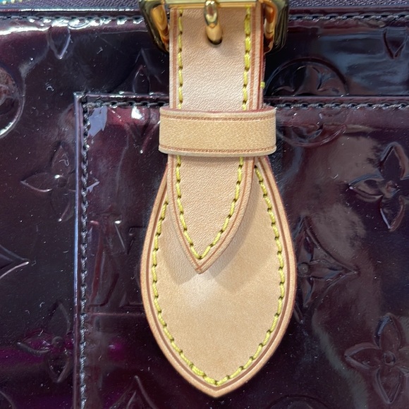 Louis Vuitton Amarante Vernis Patent Rosewood Shoulder Bag Satchel Burgundy - Picture 10 of 12